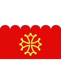 Flag: Gard |  landscape flag | 0.06m² | 0.65sqft | 20x30cm | 8x12in 