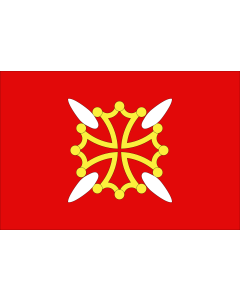 Bandiera: Non-officiel fr département Haute-Garonne | Haute-Garonne | Département de la Haute-Garonne | bandiera paesaggio | 1,35&nbsp;m² | 90&nbsp;×&nbsp;150&nbsp;cm 