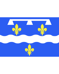 Flag: Loiret |  landscape flag | 1.35m² | 14.5sqft | 90x150cm | 3x5ft 