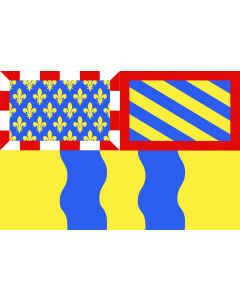 Flagge: Large Fr département Saône-et-Loire | Saône-et-Loire | Département des Saône-et-Loire  |  Querformat Fahne | 1.35m² | 90x150cm 
