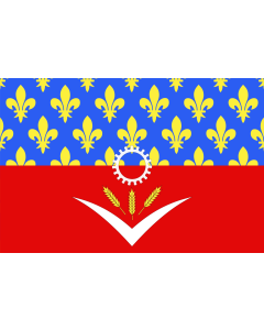 Flagge: Large Fr département Seine-Saint-Denis | Seine-Saint-Denis | Département de Seine-Saint-Denis  |  Querformat Fahne | 1.35m² | 90x150cm 