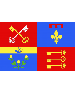 Flagge: Large Fr département Vaucluse | Vaucluse | Département du Vaucluse  |  Querformat Fahne | 1.35m² | 90x150cm 