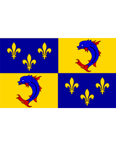 Flag: Region Daupiné in France |  landscape flag | 1.35m² | 14.5sqft | 90x150cm | 3x5ft 