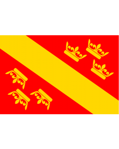 Flag: Bas-Rhin | Haut-Rhin, Alsace, France | Haut-Rhin, Alsacia, Francia | Het departement Haut-Rhin, Elzas, Frankrijk |  landscape flag | 2.16m² | 23sqft | 120x180cm | 4x6ft 