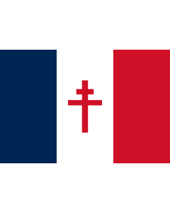 Flag: Free France  1940-1944 | Used by the Free French Forces during the Second World War |  landscape flag | 1.35m² | 14.5sqft | 90x150cm | 3x5ft 