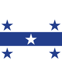 Bandiera: Gambier Islands | Gambier Islands, part a French Polynesia | îles Gambier, blanc et bleu azur | Van de Frans Polynesische Gambiereilanden | bandiera paesaggio | 2,16&nbsp;m² | 120&nbsp;×&nbsp;180&nbsp;cm 