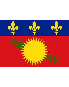Bandiera: Guadeloupe  local  variant | bandiera paesaggio | 2,16&nbsp;m² | 120&nbsp;×&nbsp;180&nbsp;cm 