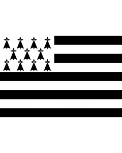 Indoor-Flag: Brittany  Gwenn ha du 90x150cm