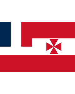 Flagge: Large Kingdom of Rimatara 1891-1900 | W3C-validity not checked | Royaume de Rimatara  1891-1900  |  Querformat Fahne | 1.35m² | 90x150cm 