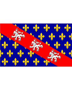 Flag: Region Rhône-Alpes in France |  landscape flag | 1.35m² | 14.5sqft | 90x150cm | 3x5ft 