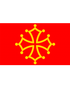 Flag: Region Midi-Pyrénées in France |  landscape flag | 2.16m² | 23sqft | 120x180cm | 4x6ft 