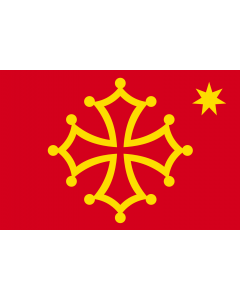 Flag: Occitania |  landscape flag | 2.16m² | 23sqft | 120x180cm | 4x6ft 