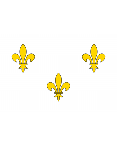 Flag: The  White  Royal Banner of France or  Bourbon Flag  was used in New France |  landscape flag | 2.16m² | 23sqft | 120x180cm | 4x6ft 