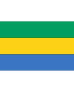 Bandera: Gabón |  bandera paisaje | 0.375m² | 50x75cm 