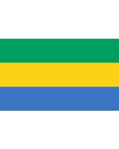 Table-Flag / Desk-Flag: Gabon 15x25cm