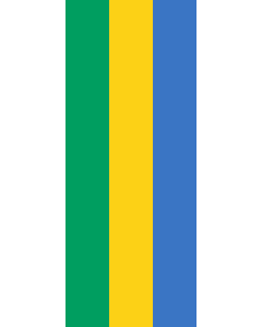 Vertical Hanging Swivel Crossbar Banner Flag: Gabon |  portrait flag | 3.5m² | 38sqft | 300x120cm | 10x4ft 