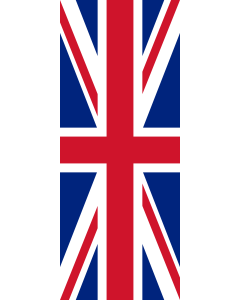Bandera: Bandera vertical con potencia Reino Unido |  bandera vertical | 3.5m² | 300x120cm 