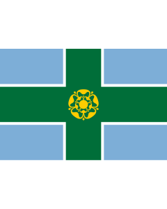 Flag: Derbyshire |  landscape flag | 1.35m² | 14.5sqft | 90x150cm | 3x5ft 