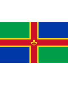 Flag: Lincolnshire |  landscape flag | 2.4m² | 26sqft | 120x200cm | 4x7ft 