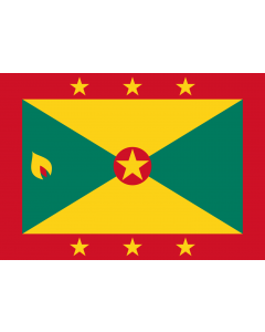 Flag: Grenada |  landscape flag | 0.7m² | 7.5sqft | 70x100cm | 2x3ft 