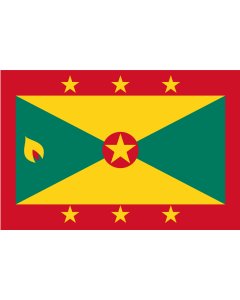 Flag: Grenada |  landscape flag | 0.06m² | 0.65sqft | 20x30cm | 8x12in 