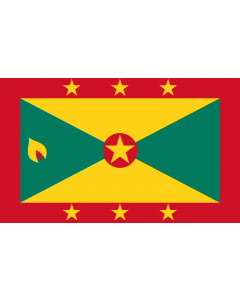 Flag: Grenada |  landscape flag | 1.35m² | 14.5sqft | 90x150cm | 3x5ft 