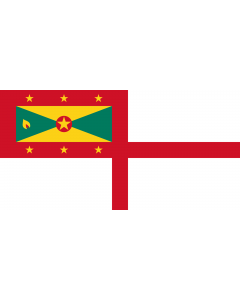 Flag: Naval Ensign of Grenada |  landscape flag | 1.35m² | 14.5sqft | 80x160cm | 30x60inch 