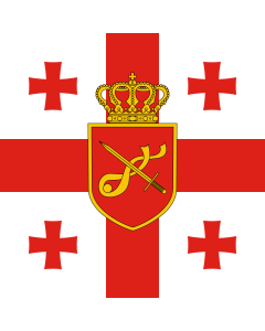 Flag: Georgia. Standard of Minister of Defence |  0.06m² | 0.65sqft | 25x25cm | 10x10inch 