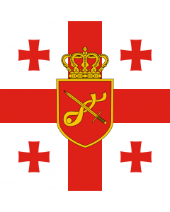 Flag: Georgia. Standard of Minister of Defence |  0.06m² | 0.65sqft | 25x25cm | 10x10inch 