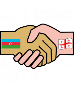 Flag: Georgia&Azerbaijan |  2.16m² | 23sqft | 150x150cm | 60x60inch 