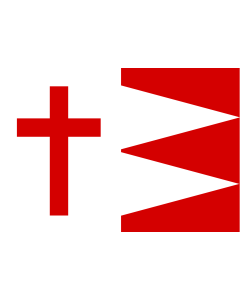 Flag: KAZBEGI |  landscape flag | 1.35m² | 14.5sqft | 90x150cm | 3x5ft 