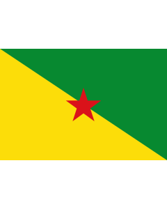 Flag: French Guiana |  landscape flag | 2.16m² | 23sqft | 120x180cm | 4x6ft 