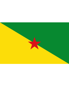 Flagge: XXL+ Französisch-Guayana  |  Querformat Fahne | 3.75m² | 150x250cm 