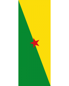 Bandiera: Vertical striscione banner Guyana Francese |  bandiera ritratto | 6m² | 400x150cm 