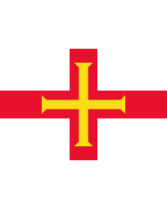 Bandera: Guernsey |  bandera paisaje | 0.135m² | 30x45cm 