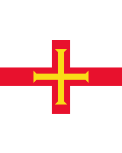 Table-Flag / Desk-Flag: Guernsey 15x25cm