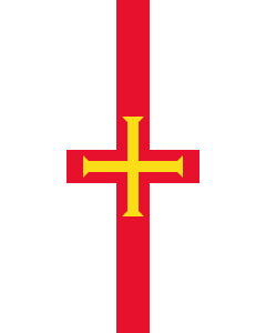 Vertical Hanging Swivel Crossbar Banner Flag: Guernsey |  portrait flag | 3.5m² | 38sqft | 300x120cm | 10x4ft 