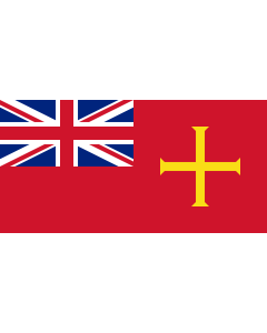 Flag: Civil Ensign of Guernsey |  landscape flag | 0.06m² | 0.65sqft | 17x34cm | 7x14inch 