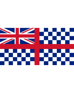 Flag: Chequered flag of Guernsey  as of 1863 |  landscape flag | 1.35m² | 14.5sqft | 80x160cm | 30x60inch 