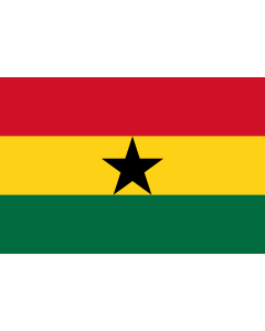 Flag: Ghana |  landscape flag | 0.96m² | 10sqft | 80x120cm | 2.5x4ft 