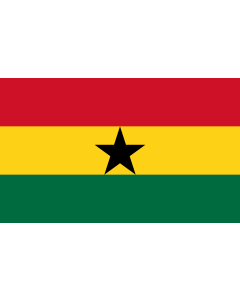 Flag: Ghana |  landscape flag | 3.75m² | 40sqft | 150x250cm | 5x8ft 