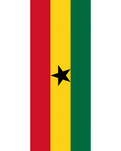 Vertical Hanging Beam Flag: Ghana |  portrait flag | 3.5m² | 38sqft | 300x120cm | 10x4ft 