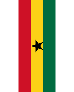 Vertical Hanging Swivel Crossbar Banner Flag: Ghana |  portrait flag | 3.5m² | 38sqft | 300x120cm | 10x4ft 