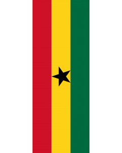 Vertical Hanging Beam Flag: Ghana |  portrait flag | 6m² | 64sqft | 400x150cm | 13x5ft 