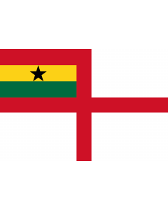Bandera: Naval Ensign of Ghana |  bandera paisaje | 2.16m² | 120x180cm 