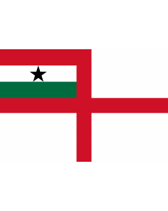 Bandera: Naval Ensign of Ghana 1964-1966 |  bandera paisaje | 2.16m² | 120x180cm 