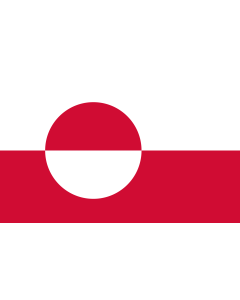 Flag: Greenland |  landscape flag | 1.35m² | 14.5sqft | 90x150cm | 3x5ft 