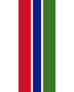 Vertical Hanging Swivel Crossbar Banner Flag: Gambia |  portrait flag | 3.5m² | 38sqft | 300x120cm | 10x4ft 