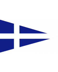 Flag: Greek Royal Navy Senior officer s |  landscape flag | 1.35m² | 14.5sqft | 90x150cm | 3x5ft 