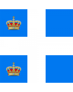 Flag: Standard of the Crown Prince of Greece 1916-1922 |  1.35m² | 14.5sqft | 120x120cm | 45x45inch 